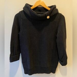 Jones New York black cotton knit sweater